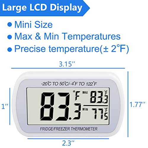 Refrigerator Thermometer Digital Fridge Freeze Roo