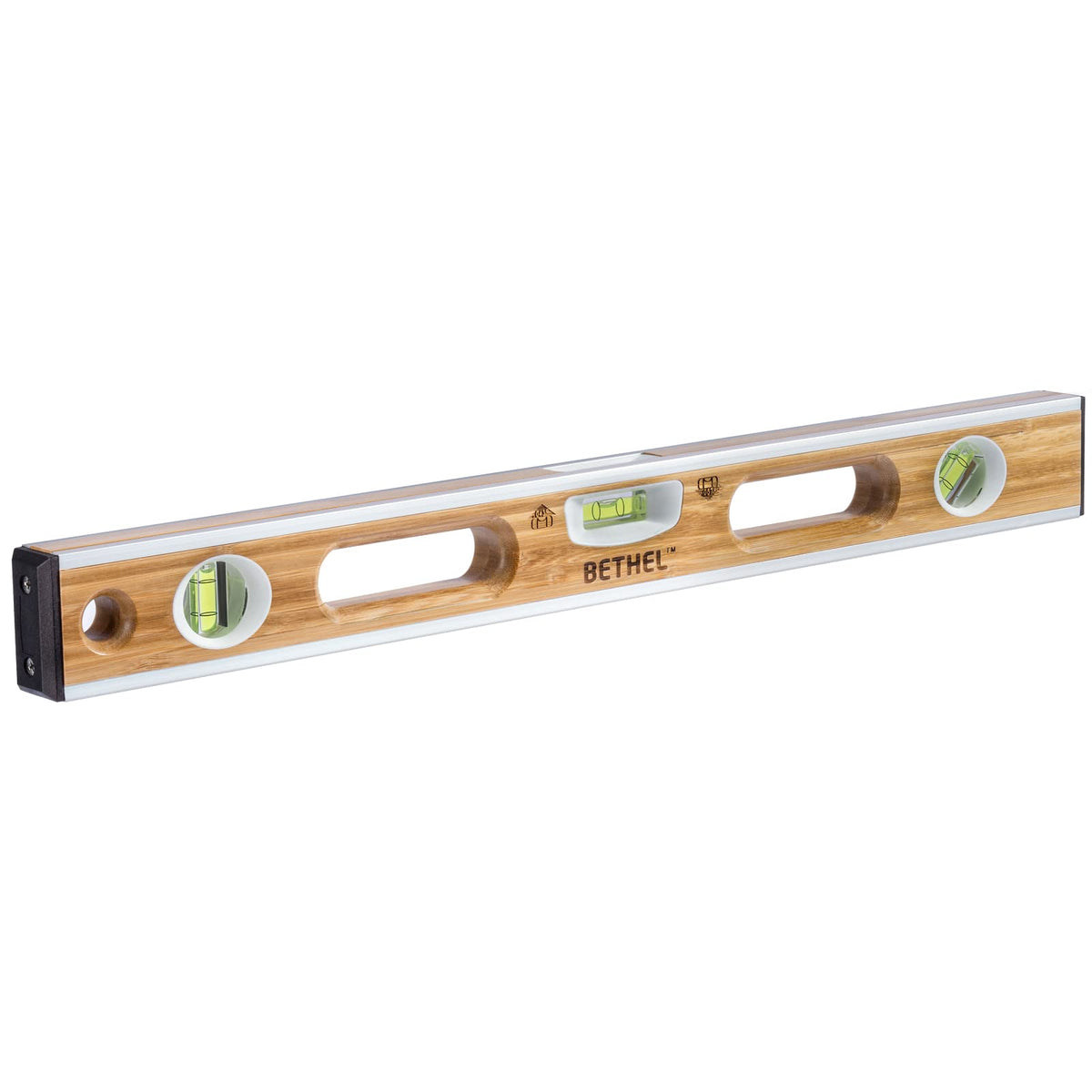 BETHEL Bamboo Level, 24 Inch Level Tool Resists Mortar Adhesion Measuring