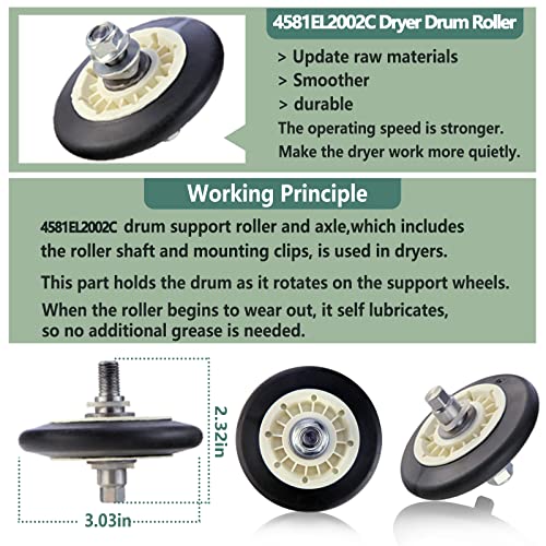 Upgraded Dryer Repair Kit Compatible with LG Kenmo