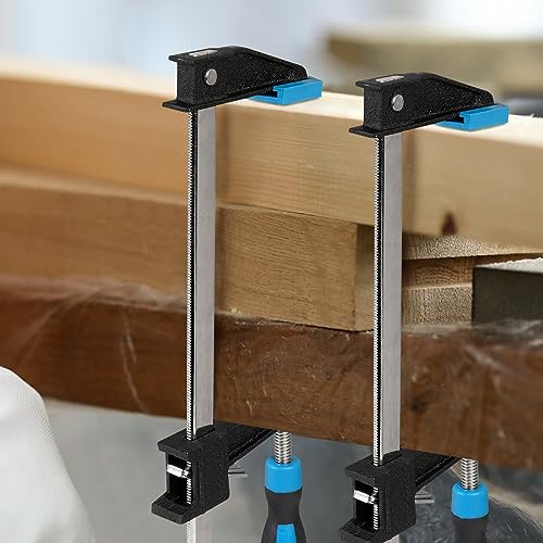 FASTORS Bar Clamps for Woodworking 36 Inch,4 Pack Wood Clamps Adjustable and Release Quickly,Woodworking Clamps Throat Depth 2.5 Inch,Serrated Steel Rail,Bar Clamps Force 600 Lbs
