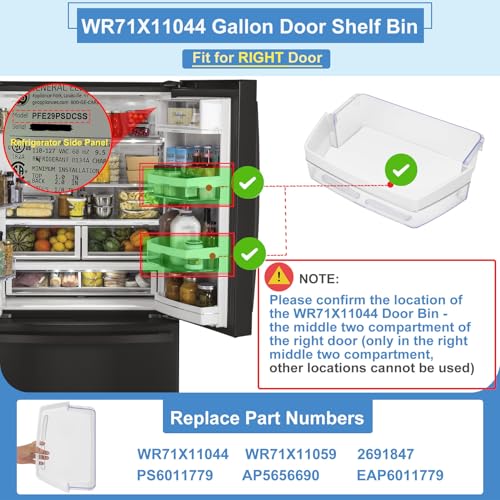 WR71X11044 WR71X11059 Refrigerator Door Bin for GE