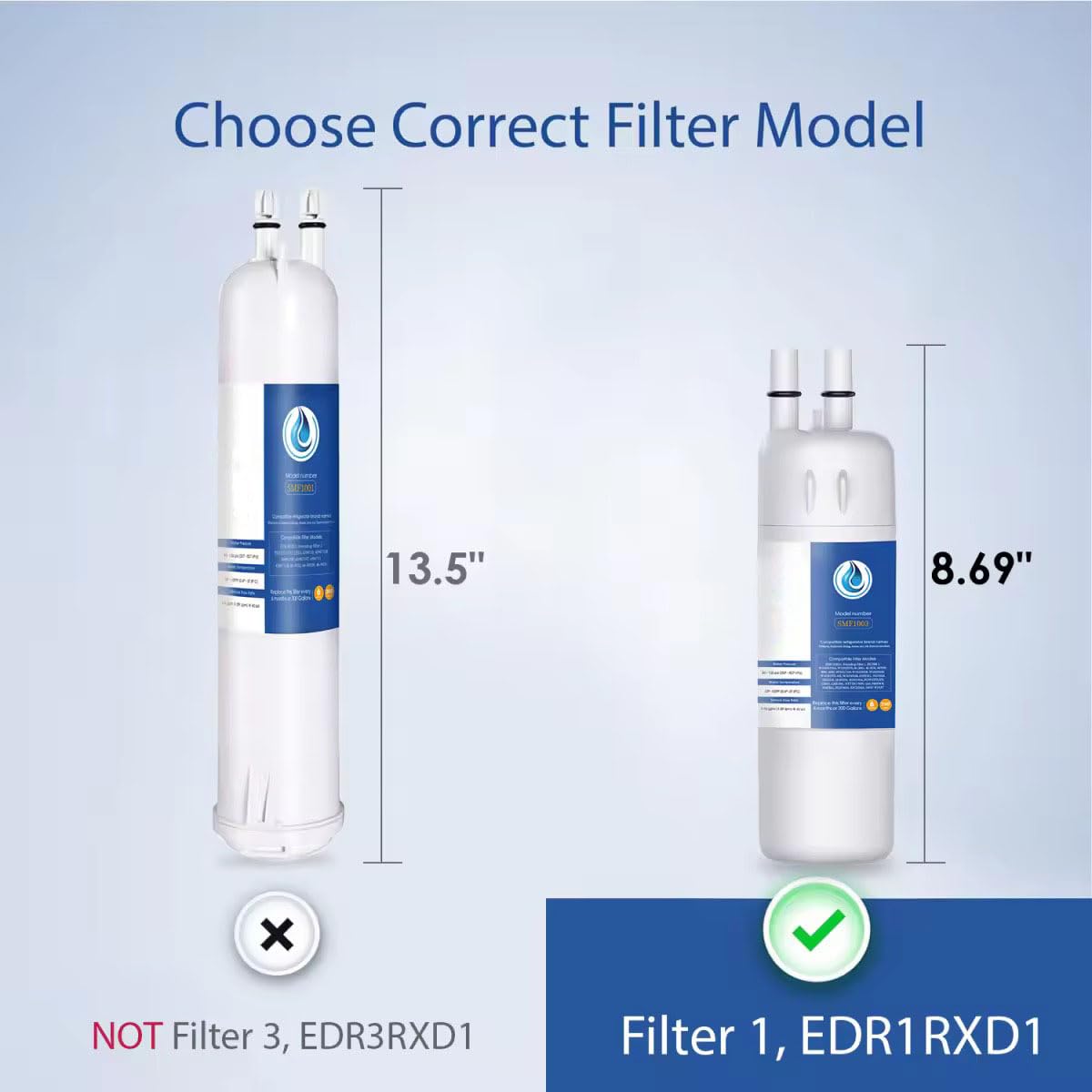 Replacement for EDR1RXD1, W10295370A, WHR1RXD1, 3 Pack