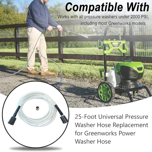 5200402 Universal Pressure Washer Hose for Greenworks Power Washer Hose
