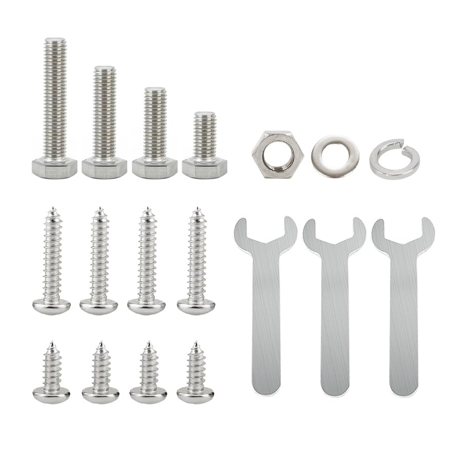 780pcs Hex Bolts and Nuts kit, 304 Stainless Steel M6 M5 M4 M3 Metric Bolt Assortment (Lock & Flat Washers), Stainless Steel Bolts and Nuts kit, Metric Screw Assortment