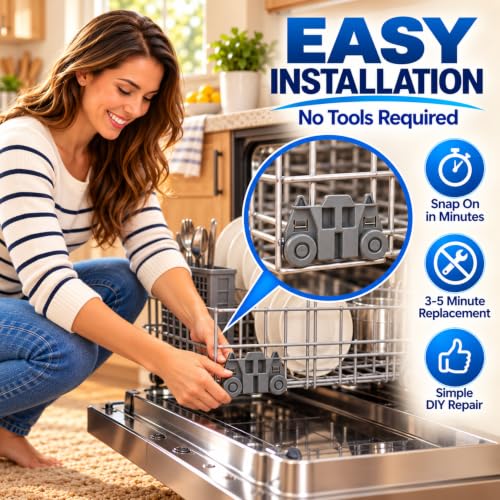 UPGRADED W10195417 (Packs of 4), Dishwasher Wheels