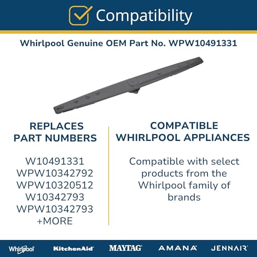 Whirlpool WPW10491331 OEM Dishwasher Lower Wash Arm Assembly