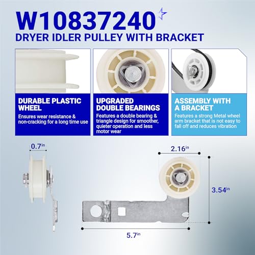661570V 661570 & 279640 & W10837240 Dryer Drum Bel