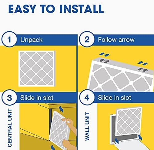 Aerostar Air Filter 16x25x1 MERV 8 AC Filter, HVAC, Furnace Filter, 4 Pack