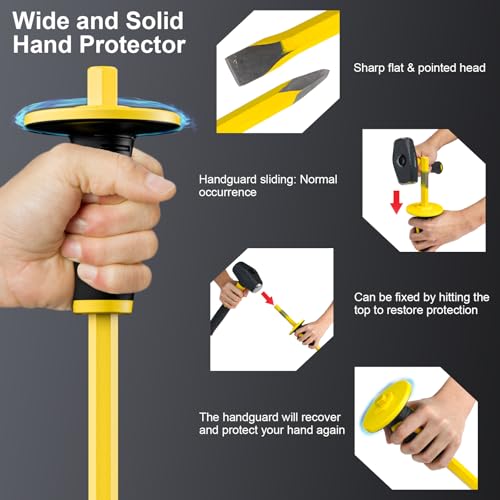 INCLY 7PCS Geology Rock Pick Equipment Kit, Rock Hammer and Chisel Set