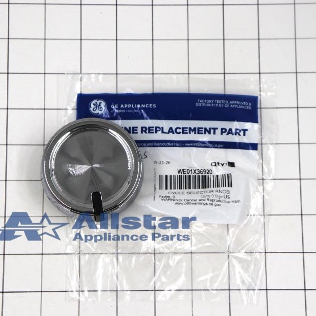 WE01X36920 Dryer Cycle Selector Knob Assembly