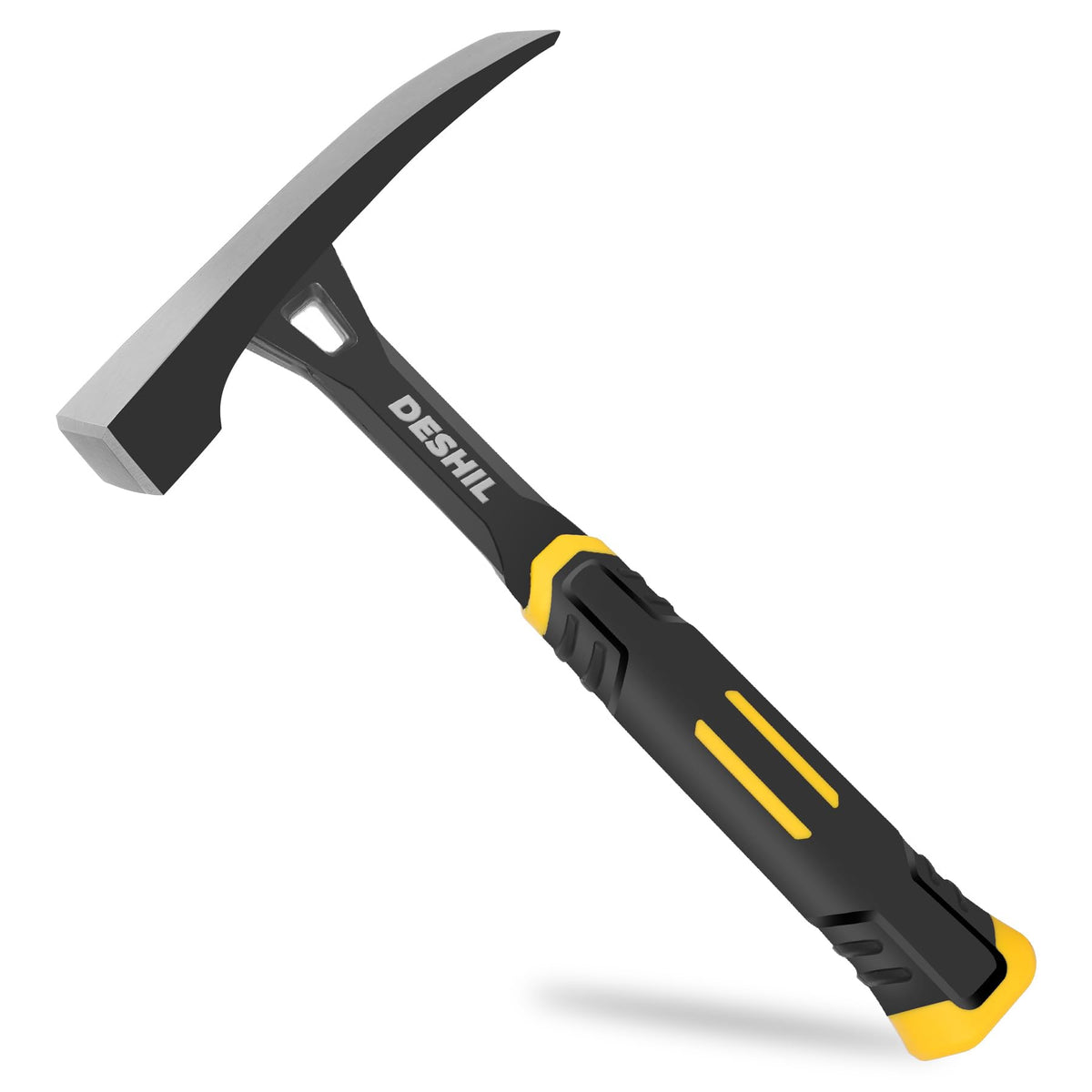 Bricklayer's Hammer Mason's Hammer - 20 oz Masonry Tool with Forged Steel Construction & Shock-Absorbing Grip