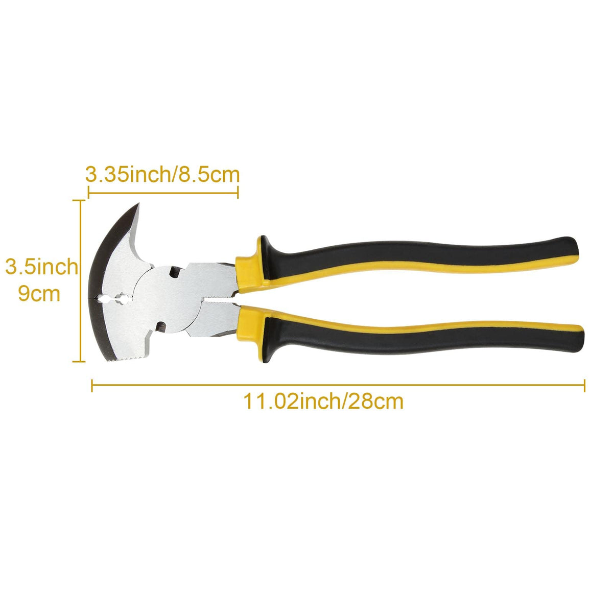 2PCS 10inch Fencing Pliers, Fence Pliers Tool, Nail Puller, Multi Fencing Pliers Tool, Stretching Wire Pliers, Pliers with Hammer Head for Installation and Removal of Wire Fence