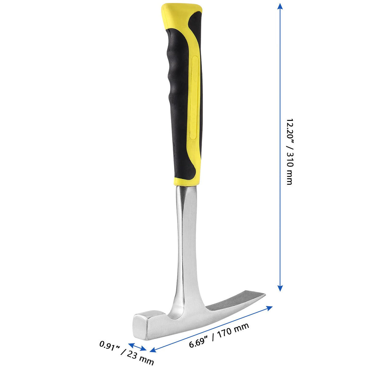MANCHAP 2 PCS 32 oz Brick Hammer, Flat Head Geological Rock Pick Hammer for Mining, Geological Prospecting, All Steel Masonry Hammer