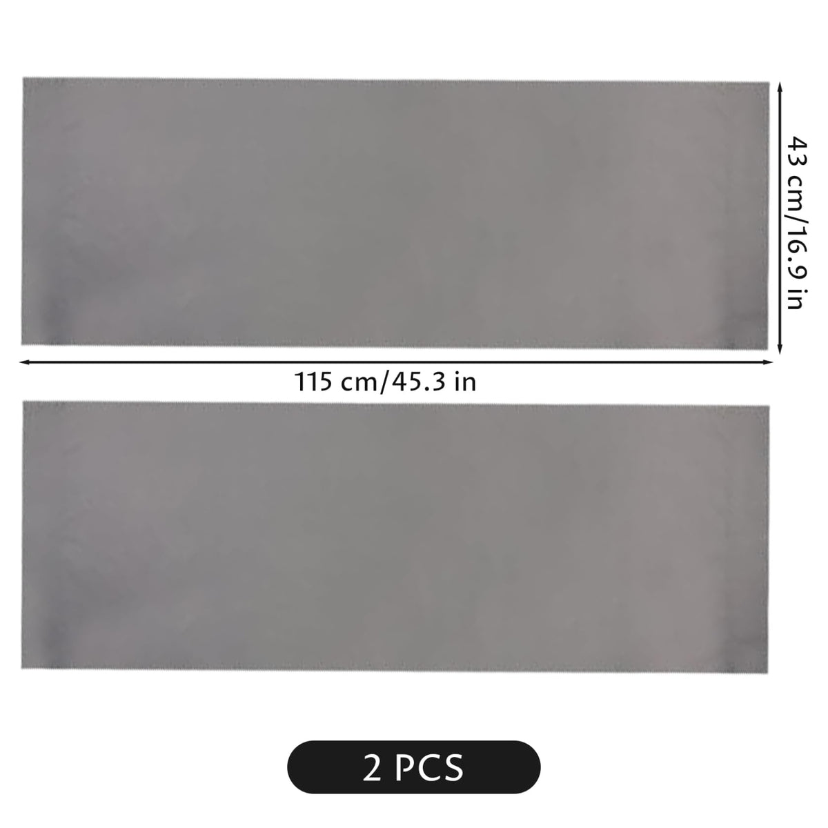 AwnsIMfreien Sling Chair Replacement Fabric, 2PCS Patio Chair Replacement Fabric 45x17 inch Canvas Sling for Sunbathing Beach Garden Grey, Patio