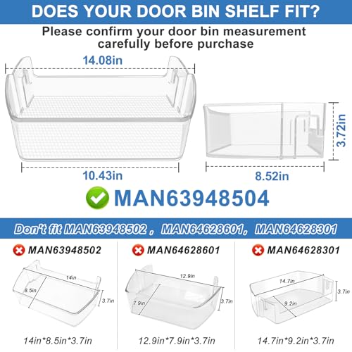 MAN63948504 Refrigerator Door Bin for Lg Door Shel