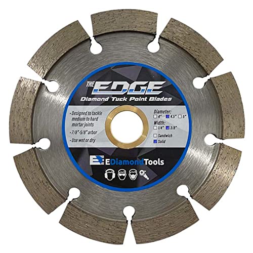 4.5" Diamond Tuck Point Blade for Mortar Joint Removal 3/8" Width 7/8"-5/8"