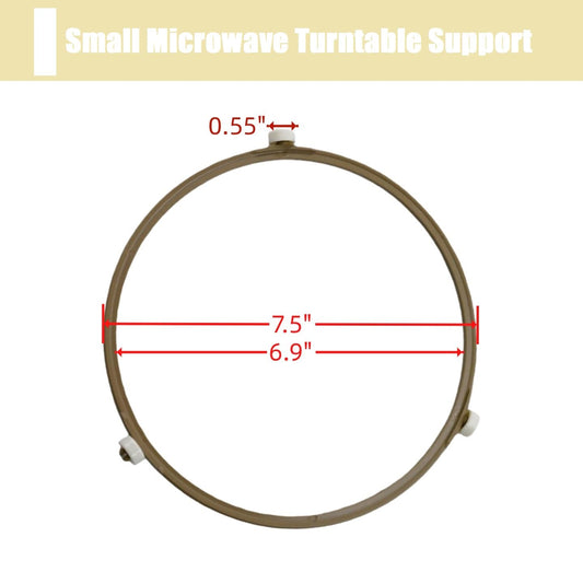 Small Microwave Turntable Support Guide Ring Compatible for GE, Emerson, Magic Chef, Hamilton Beach 252100500497, HB-P90D23, HB-P90D23A, HBP90D23, EM925AKS-P1, EM925AJW-P2, MW7302B, Y45 610