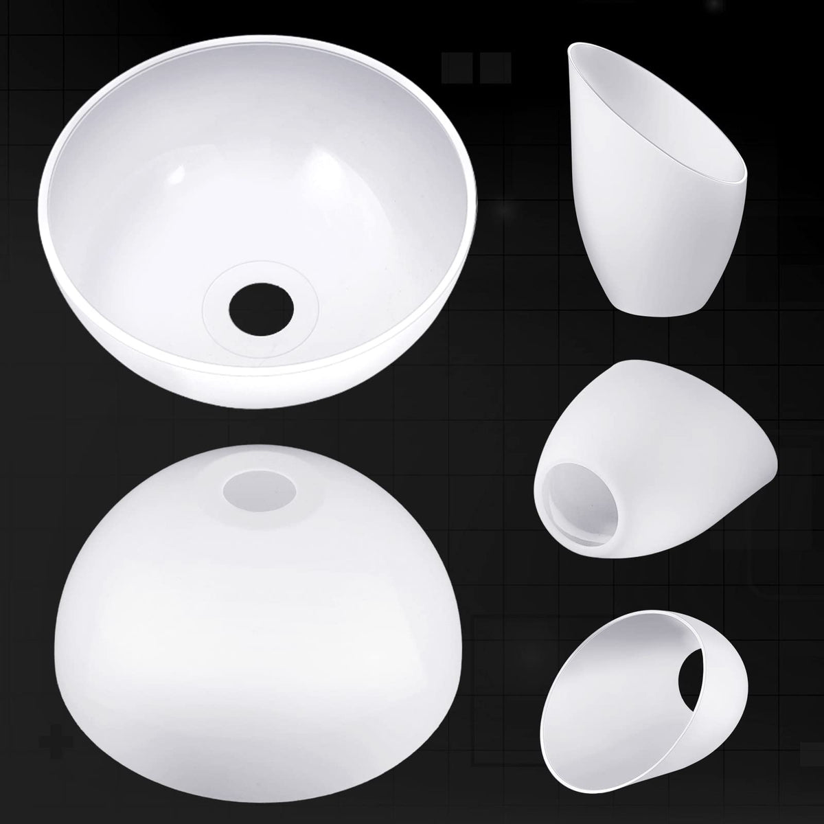 Hortsun 4 Pcs Lamp Shades for Floor Lamps, Replacement Plastic Lampshade