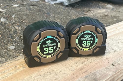 Spec Ops Elite Heavy Duty Tape Measure, Premium, 35' Magnetic + Fractional