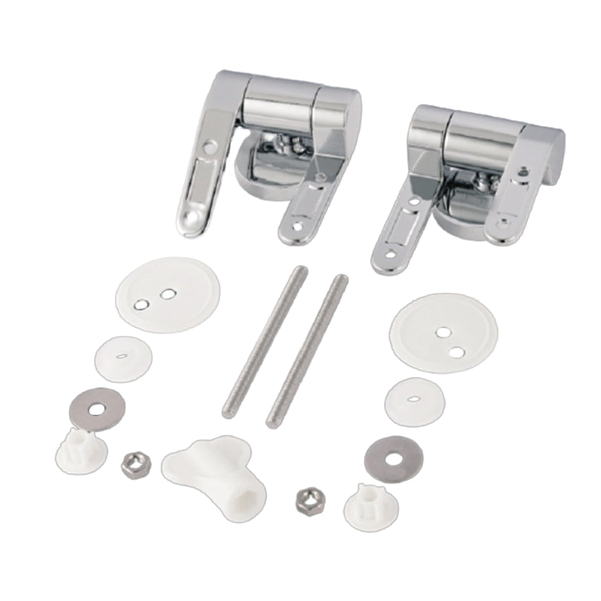 Haoyull Toilet Seat Hinges Replacement Part Toilet Lid Hinges with Soft-Close Mechanism Hinge for Toilet Seat Simple Install
