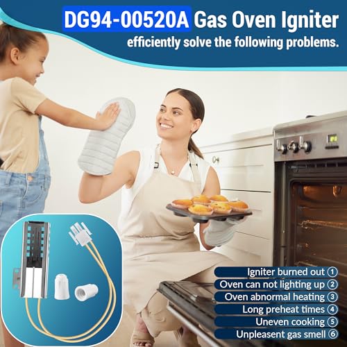 2 Pack Gas Oven Igniter Compatible with DG94-00520