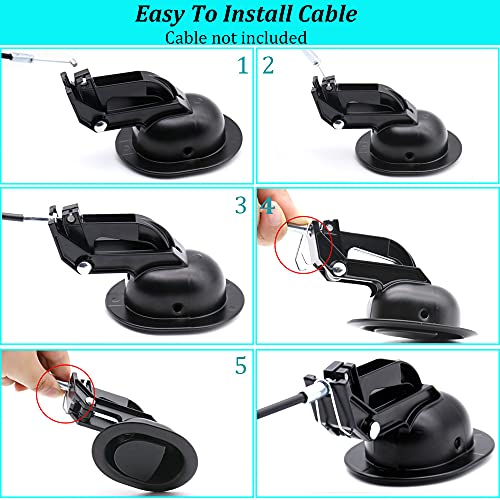 ttmagic 2Pcs Universal Heavy-Duty Metal Sofa Chair Recliner Release Pull Handles Replacement Parts, Fits Ashley, Lazy Boy and Most Recliner Brand, Recliner Handle Size 3" x 3.5"