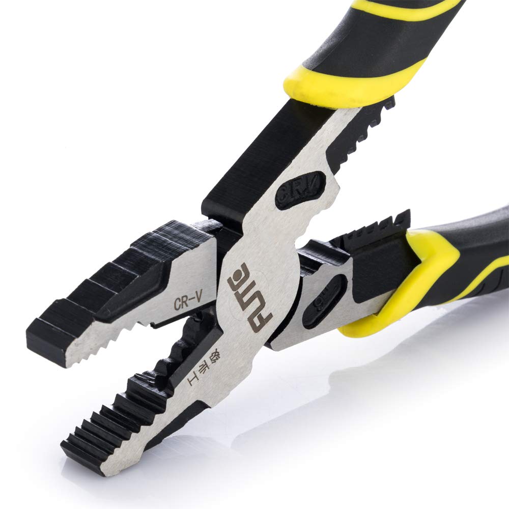 4-in-1 Pro Lineman Plier Tools -9” Combination Pliers with Wire Stripper+Crimper+Cutter+ Winding Function,Industrial Grade Linesman Plirs-Chrome Vanadium Steel Forged