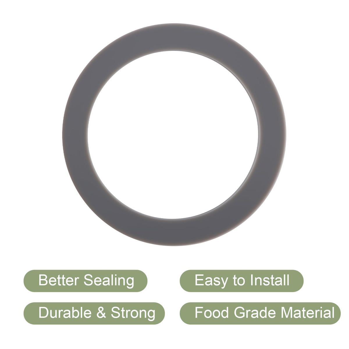 Equust 6-Pack Rubber Gaskets Sealing O-Ring Compatible with Oster Blender Replacement Parts, Small, Grey
