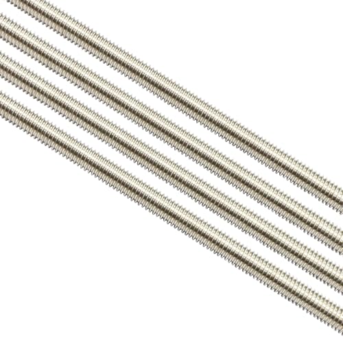 Zadery 304 Stainless Steel 1/4"-20 Fully Threaded Rod, 4 Pieces 47" Length Long Threaded Rods