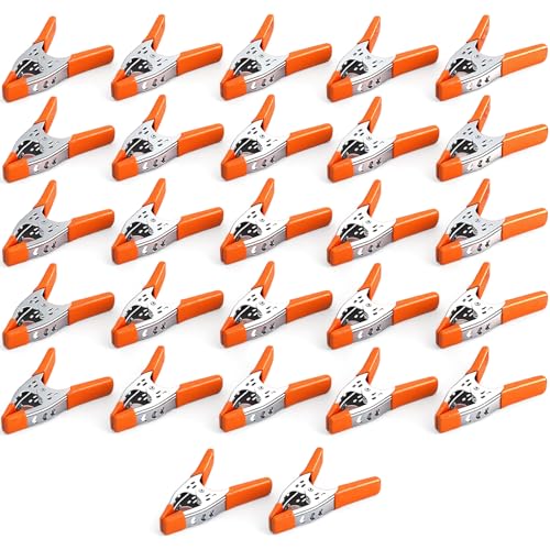 27-Piece 6-Inch Heavy Duty Spring Clamp Set, Large Metal Spring Clamps with 2.5-Inch Jaw Opening for Woodworking, Backdrops, Pool Covers, Photography & DIY Projects