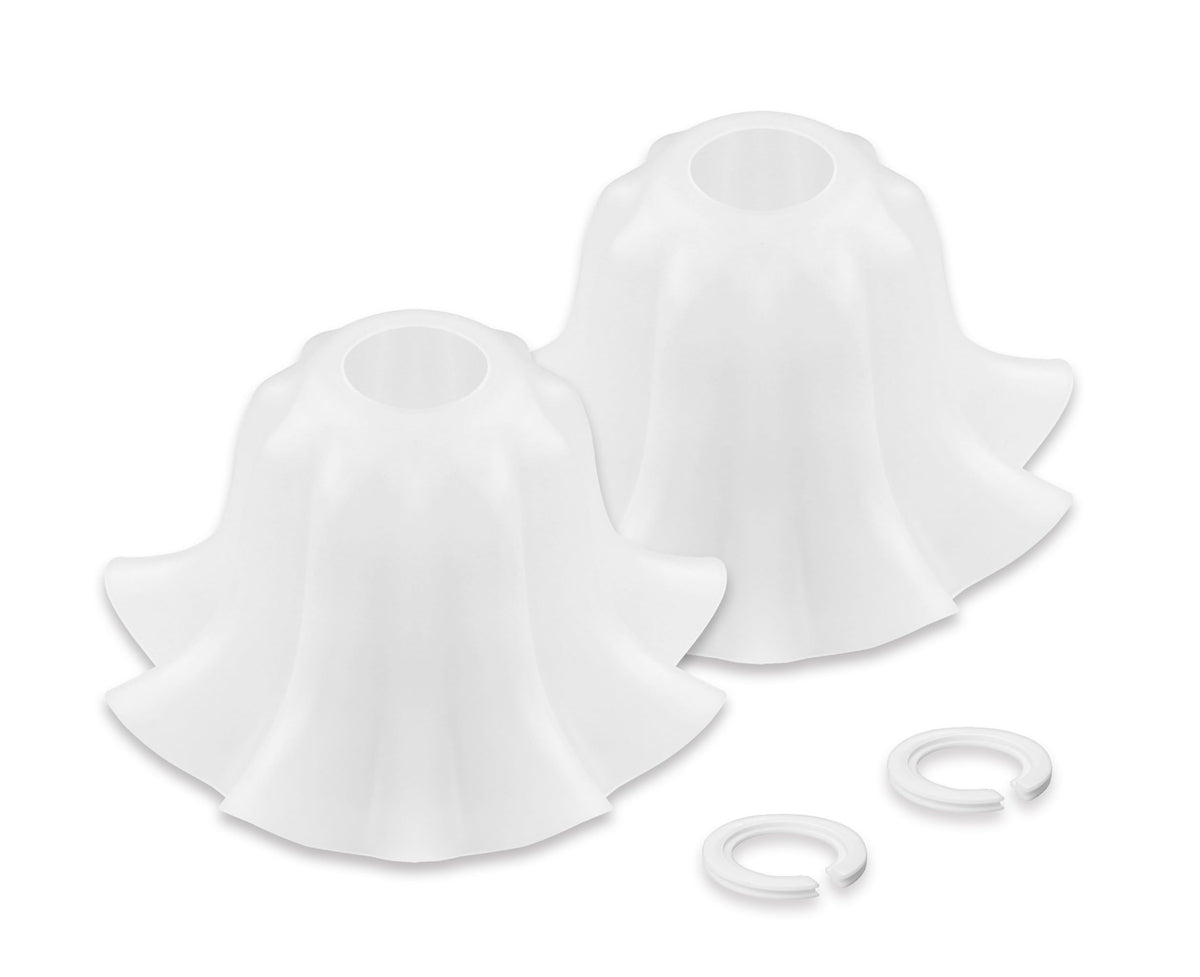 4 Pack White Frosted Plastic Shade, High transparency without dazzling eyes, 5.7 inch High, 4 inch Diameter, 1.65 inch Fitter, Replacement for Pendant Light Floor lamps Chandelier Wall Sconces
