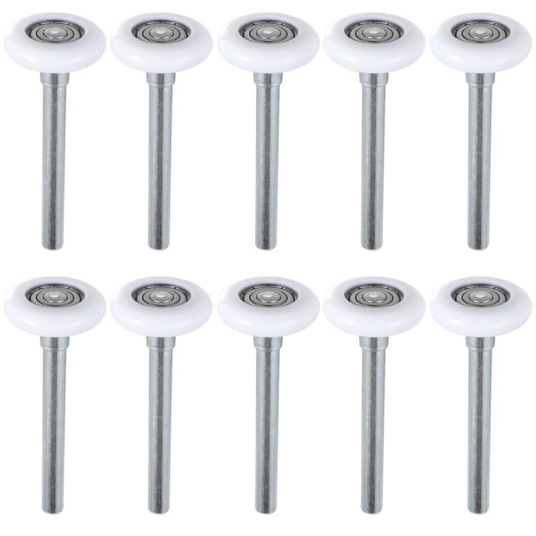 Homaisson 10 PCS 1.8'' Garage Door Rollers with 4.7-inch Stem, Quiet Garage Door Replaceable Wheel, Nylon Garage Roller Replacement, Door Roller for Garages, Barns, Warehouses
