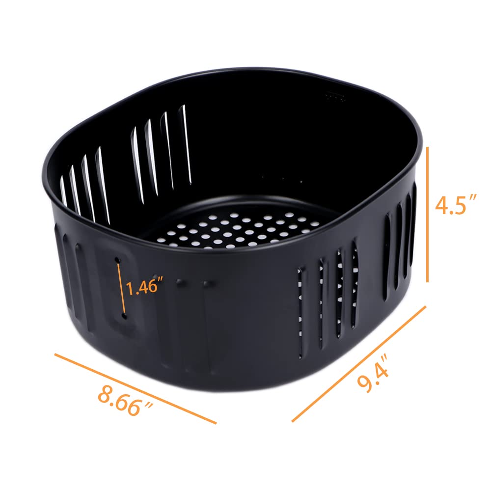 Air Fryer Replacement Basket for Power XL 5.3QT,Air Fryer Accessories for Gowise USA 5.8QT,Non-Stick Fry Basket