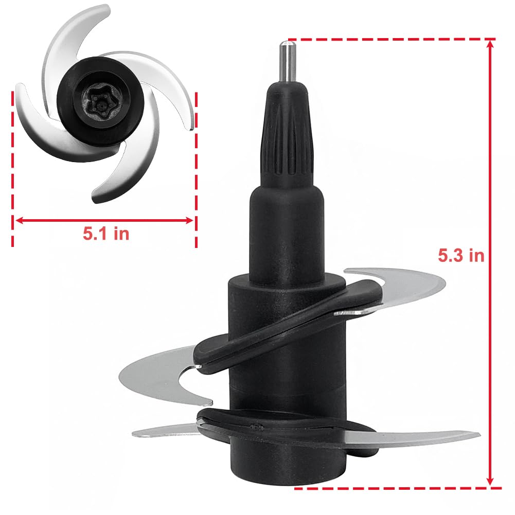 Chopping Blade 319KKU770 for Ninja Food Processor BN601 bn801 BL681A bl682 BL770 bl773co BL780 bl910 TB401 br601amz, Ninja Blender Kitchen System Crushing Blade Replacement Part for 64 oz Pitcher Bowl