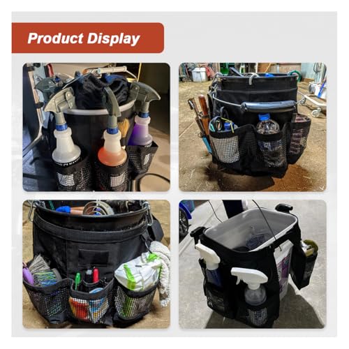 UHANBUT 5 Gallon Bucket Tool Organizer Bag with Mesh Storage Pockets