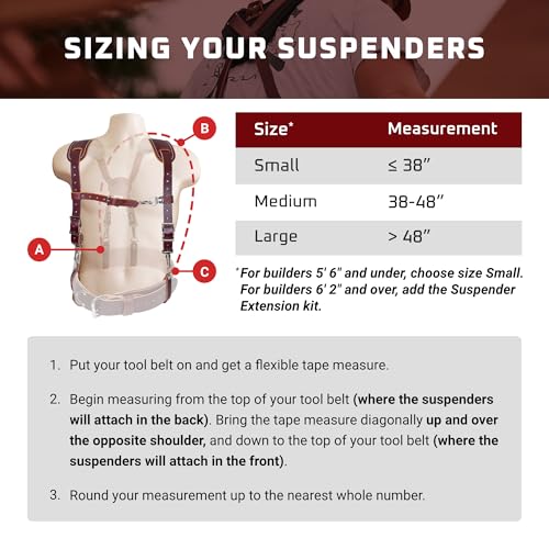 Occidental Leather Stronghold Light Suspenders - Ultra-Light Industrial Nylon Suspension Set - Includes Convenient Pockets - Made in USA