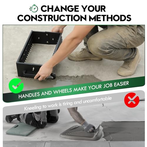 Adjustable Square Notched Trowel Mortar Comb Sand Leveler Floor Leveling