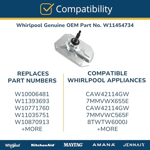 Whirlpool W11454734 Genuine OEM Top Load Washer Tr