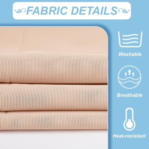 OLYCRAFT 59x36 Inch Sling Chair Replacement Fabric Navajo White Folding Lounge Repair Cloth DIY Chair Replacement Kits Included Polyester Fabrics and 7.5m PVC Sling Spline for Patio Chairs Repair