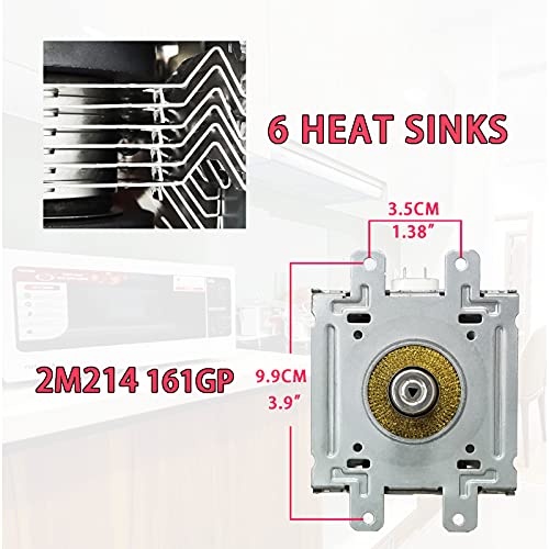 suzier Magnetron 2M214 161GP Microwave Magnetron Tube Compatible for LG 2B71165R, 2B71165L, 2B71165P, 2B71165R, PS3517729, 1156691, AP4437489