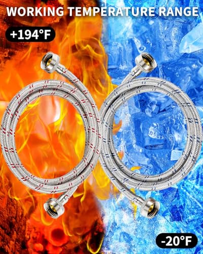 Premium 4 Ft Stainless Steel Washing Machine Hoses
