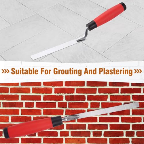 3 Pcs Pointer Trowel, 6-3/4" by 1/4", 3/8", 1/2",Rubber Handle
