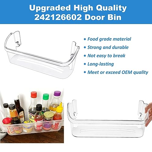 2 Pack UPGRADED 242126602 Refrigerator Door Bin Sh