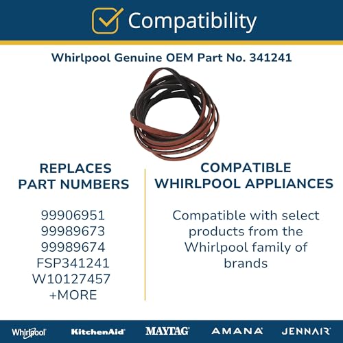 Whirlpool 341241 Dryer Drum Belt