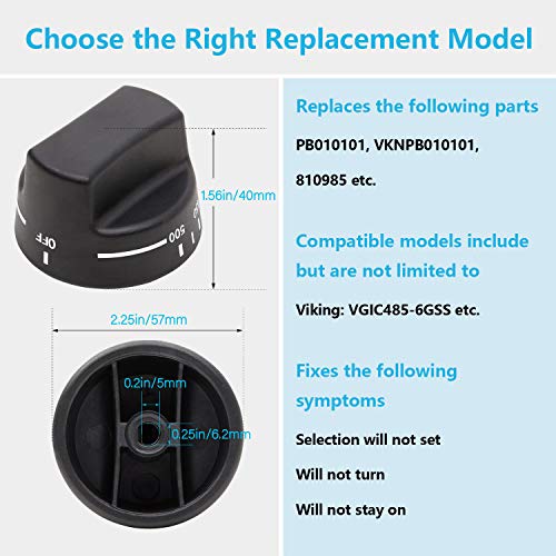 Genuine Viking PB010101 THERMOSTAT BAKE KNOB N/SBK Viking VKNPB010101