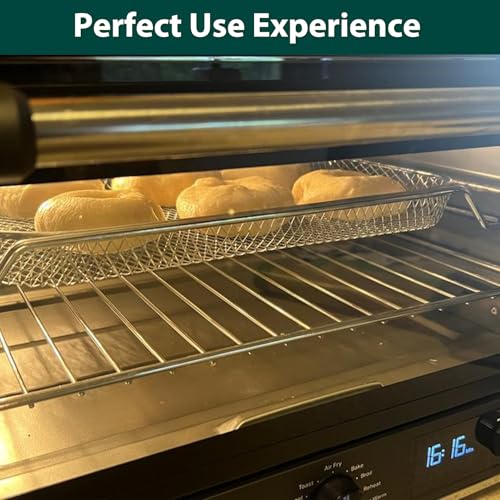 KCO124BM KCO124 Oven Rack Replacement Part for Kitchenaid Wire Racks Digital Air Fry Countertop Oven 304 Stainless Steel Kitchen Aid Toaster Oven Cooking Racks 14.2’’ x 12’’ Wire Rack Shelf 1 Pcs