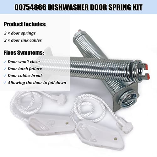 UPGRADED 00754866 Dishwasher Door Spring & Cable K