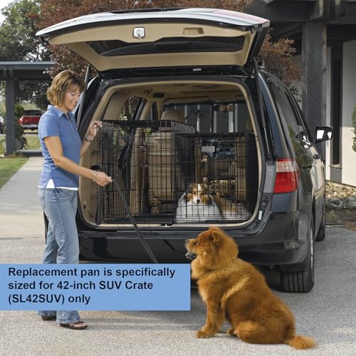 MidWest Homes for Pets Replacement Pan 42 Inch Long Midwest SUV Dog Crate; 41.34L x 20.48W x 1.19H Inches; 24PAN; Black