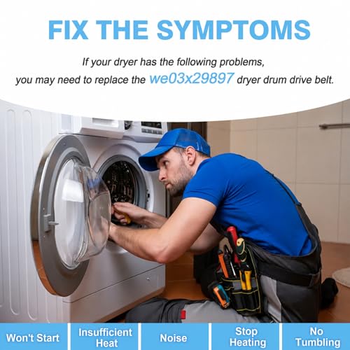 WE12M29 WE03X29897 Dryer Belt (89.5in) fits for Wh