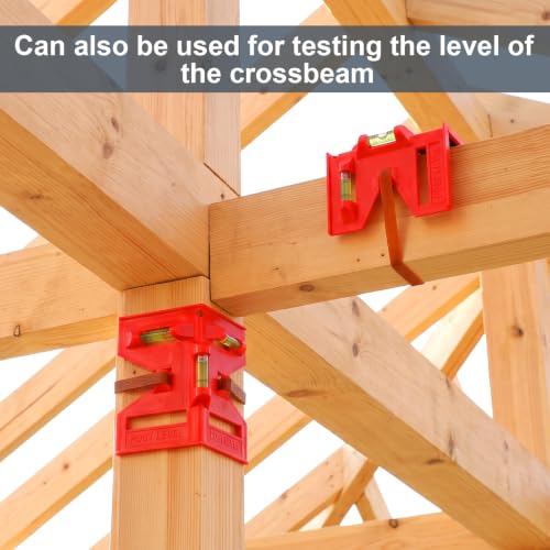 8Pcs Fence Post Level Magnetic Post Leveler Tool 4x4 with Vials for Posts